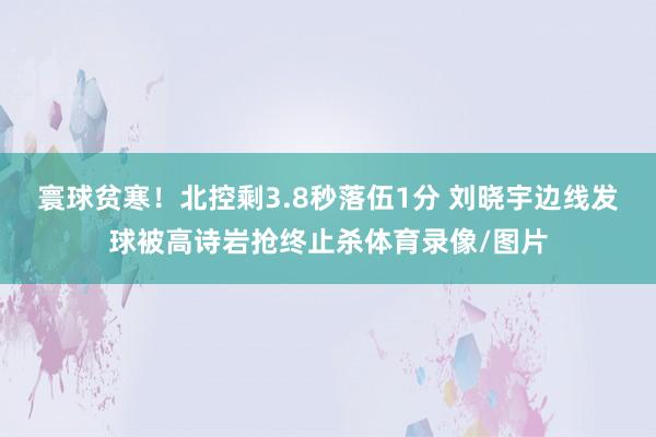寰球贫寒！北控剩3.8秒落伍1分 刘晓宇边线发球被高诗岩抢终止杀体育录像/图片