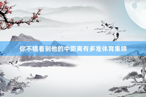 你不错看到他的中距离有多准体育集锦