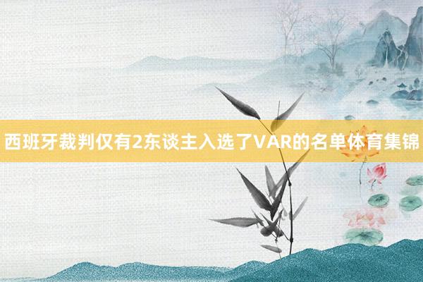 西班牙裁判仅有2东谈主入选了VAR的名单体育集锦