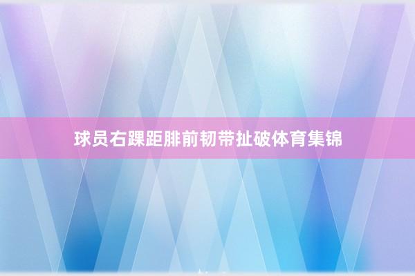 球员右踝距腓前韧带扯破体育集锦