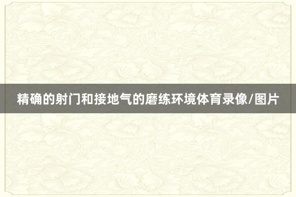 精确的射门和接地气的磨练环境体育录像/图片