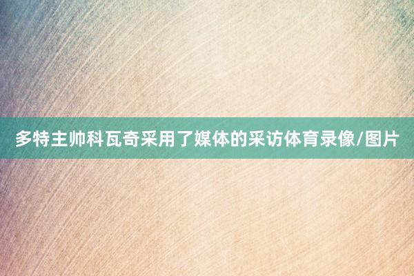多特主帅科瓦奇采用了媒体的采访体育录像/图片