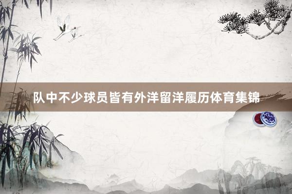 队中不少球员皆有外洋留洋履历体育集锦
