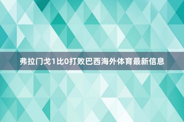 弗拉门戈1比0打败巴西海外体育最新信息