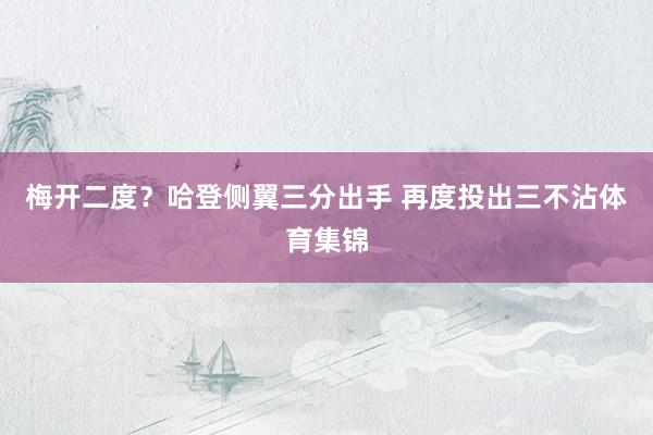 梅开二度？哈登侧翼三分出手 再度投出三不沾体育集锦