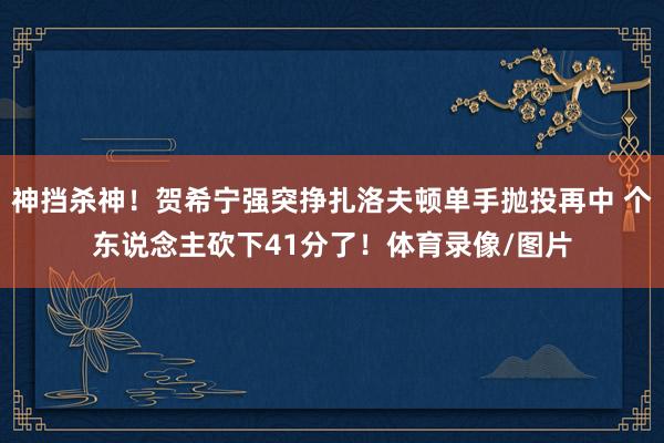 神挡杀神！贺希宁强突挣扎洛夫顿单手抛投再中 个东说念主砍下41分了！体育录像/图片
