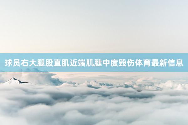 球员右大腿股直肌近端肌腱中度毁伤体育最新信息