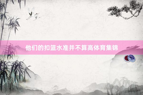 他们的扣篮水准并不算高体育集锦