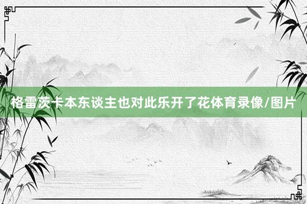 格雷茨卡本东谈主也对此乐开了花体育录像/图片