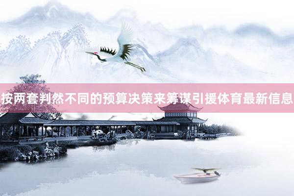 按两套判然不同的预算决策来筹谋引援体育最新信息