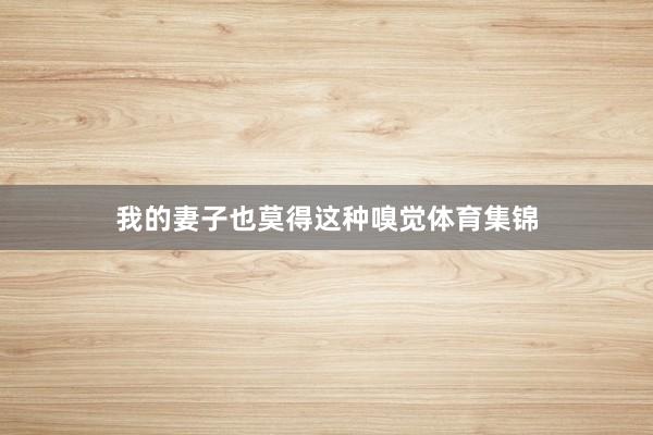 我的妻子也莫得这种嗅觉体育集锦