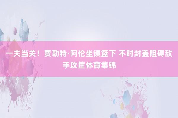 一夫当关！贾勒特·阿伦坐镇篮下 不时封盖阻碍敌手攻筐体育集锦