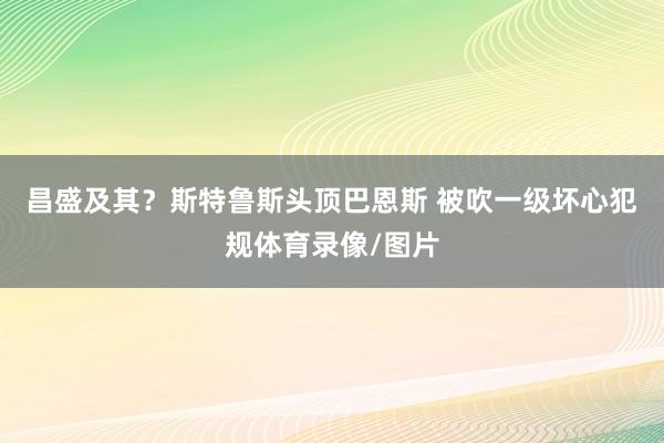 昌盛及其？斯特鲁斯头顶巴恩斯 被吹一级坏心犯规体育录像/图片